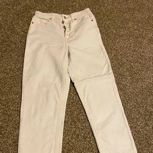 AE White Denim Button Front - High Waisted